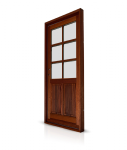 Facadedør med 6-felts glas og energisprosser – klassisk design i moderne kvalitet
